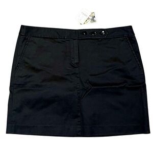 New! NWT J. Crew Cotton Front Zip Stretch Above Knee Unlined Mini Skirt 10